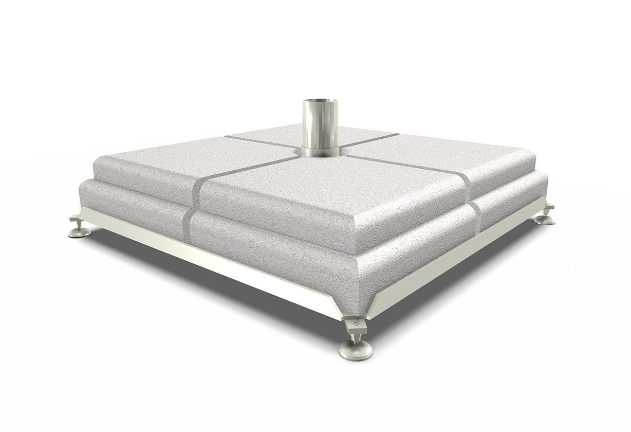 Iron base with 4 concrete weights set 90x90 cm Iron base with 4 concrete weights set 90x90 cm Poggesi