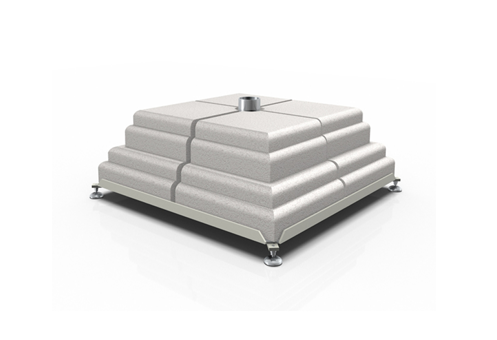 Iron base with 8 concrete weights set Poggesi